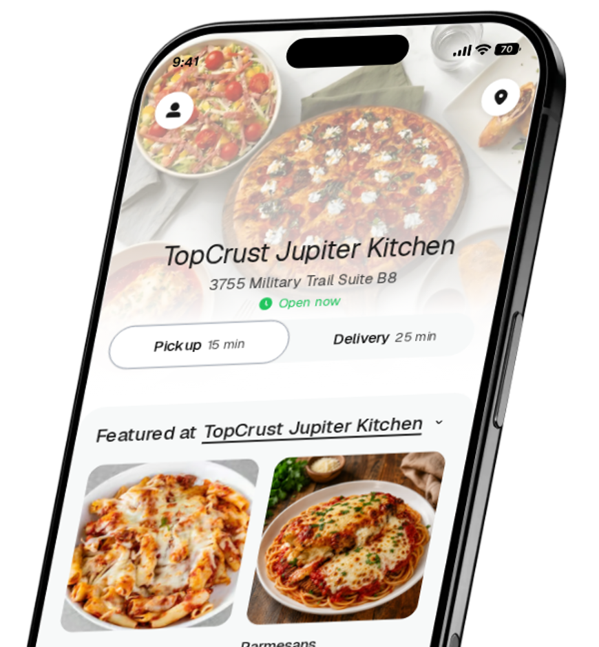 TopCrust Jupiter Kitchen app preview
