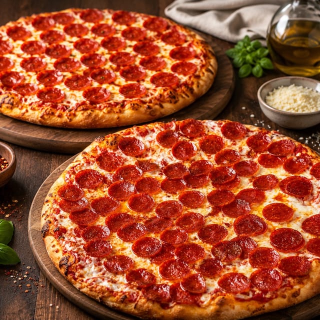 2 Large 16" One-Topping Pizzas.