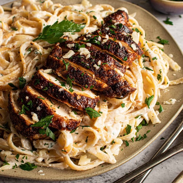 Chicken Alfredo.
